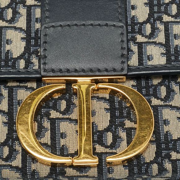 Dior 30 Montaigne Navy Blue Oblique Canvas Box Bag - Picture 5 of 7